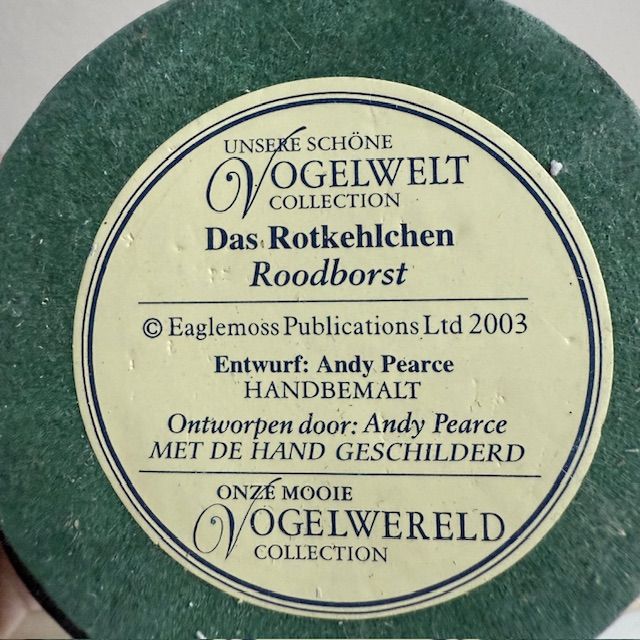 Статуэтка Vogelwelt Collection Малиновка 2003 г Англия   