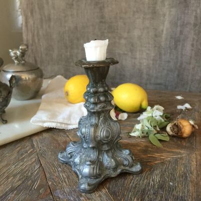 Подсвечник на одну свечу мельхиор