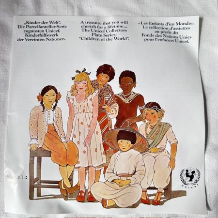 Тарелка Heinrich UNICEF Дети мира № 8 20 см фарфор Германия