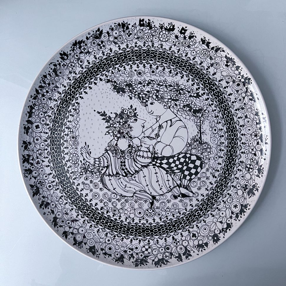 Тарелка Времена года Весна 35 см керамика Rosenthal Германия