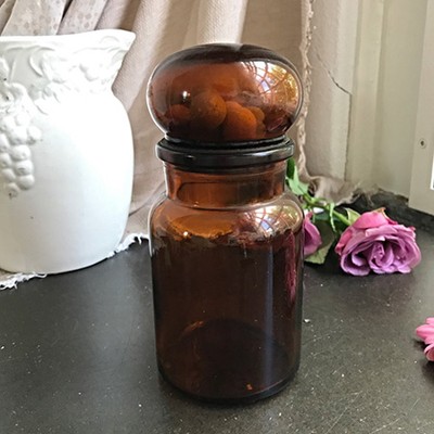 Банка аптечная коричневая 14см