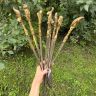 Шампуры с латунной скульптурной ручкой Птицы, Франция, 8 штук набор
