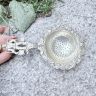 Ситечко для чая с ручкой 12 см серебрение   