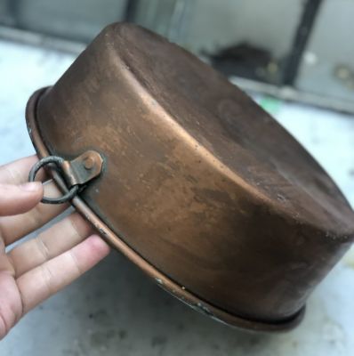 Форма для выпечки таз 23 см медь с подвесом