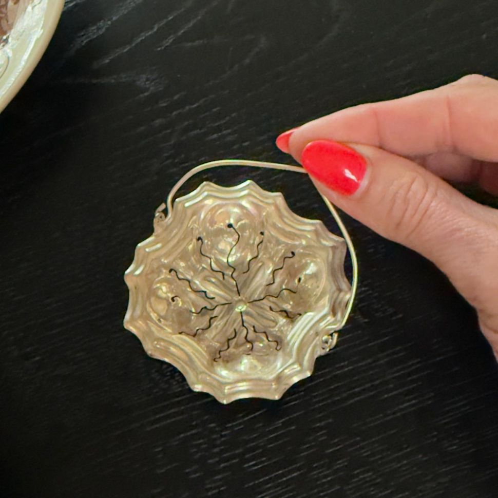 Ситечко для чая 7 см серебро Франция 