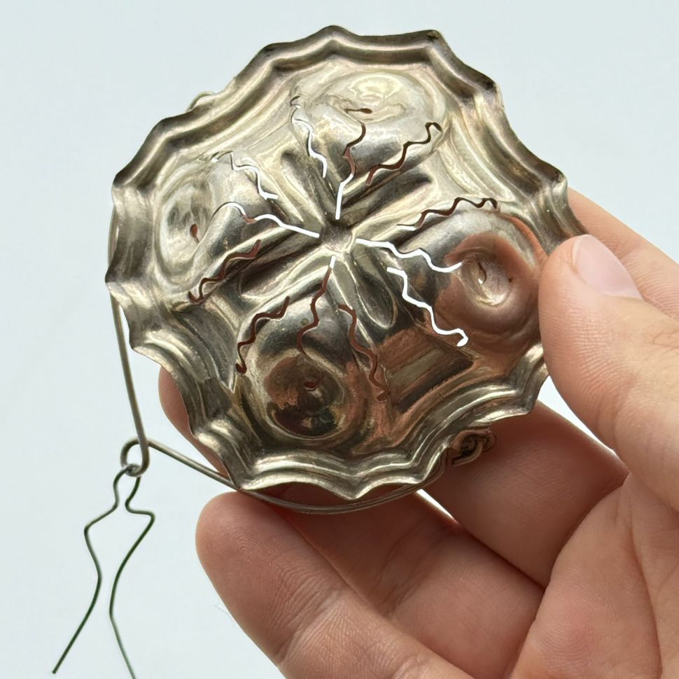 Ситечко для чая 7 см серебро Франция 