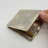 Портсигар 90х80х10 мм латунь серебрение