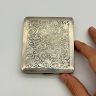 Портсигар 90х80х10 мм латунь серебрение