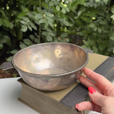 Чаша с ручками LADERIER 22 см мельхиор Бельгия 