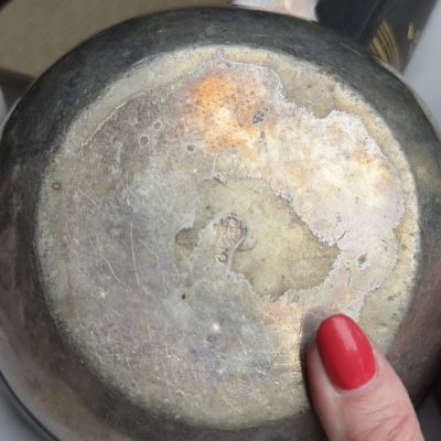 Чаша с ручками LADERIER 22 см мельхиор Бельгия 