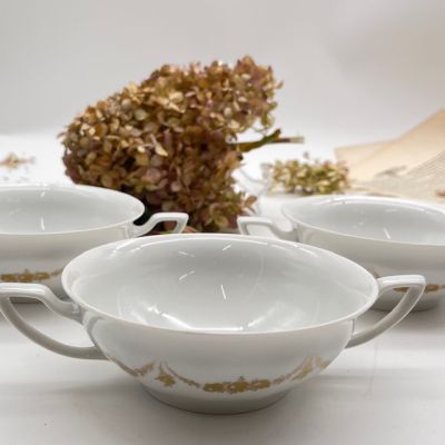 Бульонная чаша Rosenthal Maria Classic Rose золотые цветы 300 мл Германия 