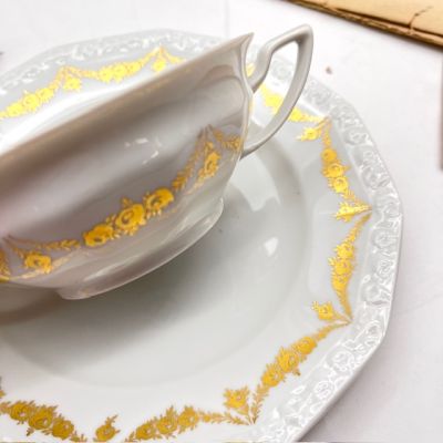 Бульонная чаша Rosenthal Maria Classic Rose золотые цветы 300 мл Германия 