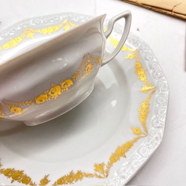 Бульонная чаша Rosenthal Maria Classic Rose золотые цветы 300 мл Германия 