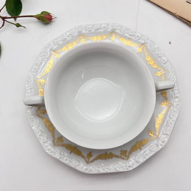 Бульонная чаша Rosenthal Maria Classic Rose золотые цветы 300 мл Германия 