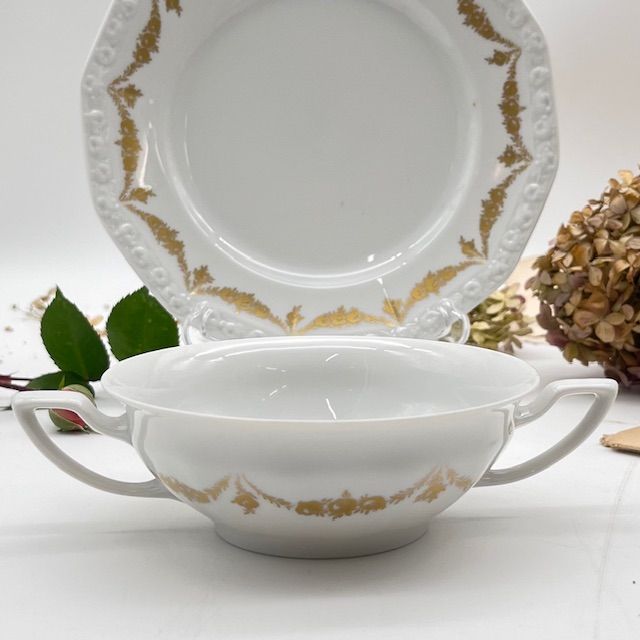 Бульонная чаша Rosenthal Maria Classic Rose золотые цветы 300 мл Германия 