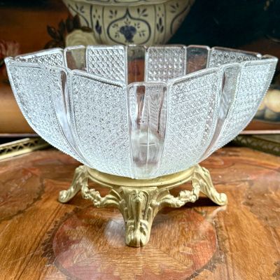 Салатник 22 см хрусталь золочение начало 20 века