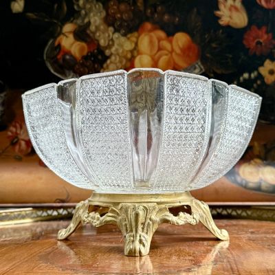 Салатник 22 см хрусталь золочение начало 20 века