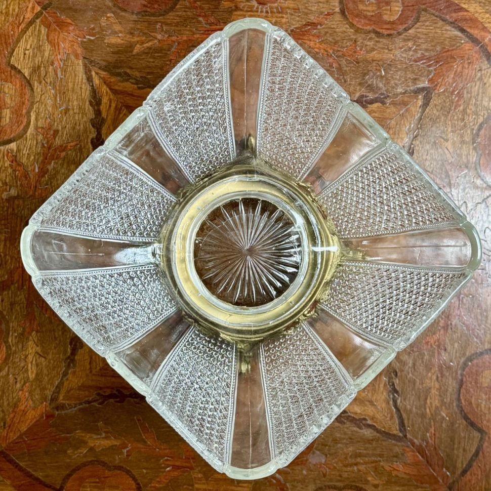 Салатник 22 см хрусталь золочение начало 20 века