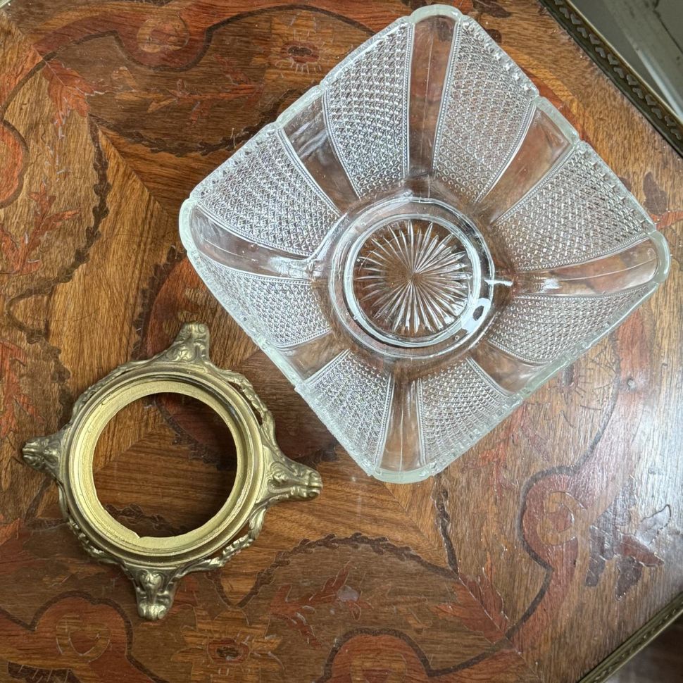 Салатник 22 см хрусталь золочение начало 20 века