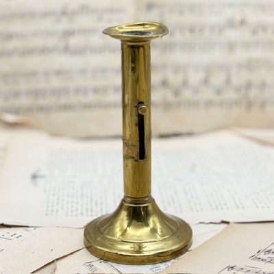 Подсвечник с подъемным механизмом 18 см Франция латунь