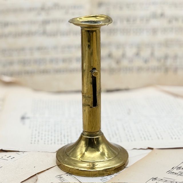 Подсвечник с подъемным механизмом 18 см Франция латунь