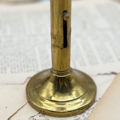 Подсвечник с подъемным механизмом 18 см Франция латунь