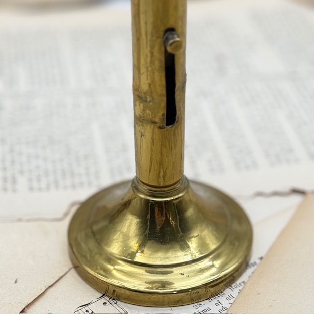 Подсвечник с подъемным механизмом 18 см Франция латунь