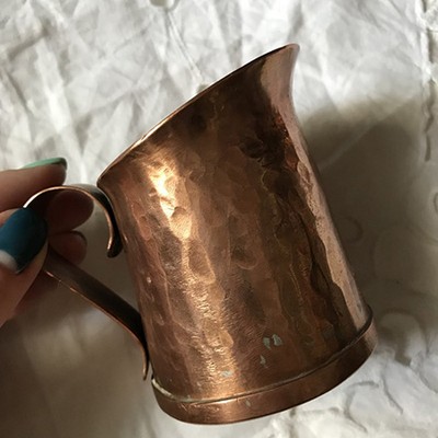 Кувшин малый чеканка медь