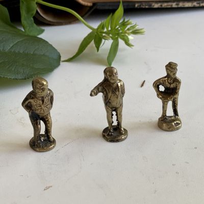 Статуэтка мини фигура, набор 3 шт, латунь