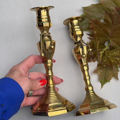 Подсвечник на одну свечу 20 см латунь 