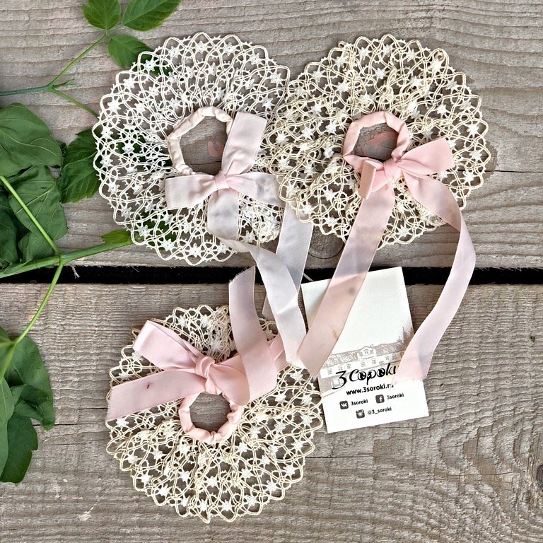 Вязаная юбка для свечей, набор 3 шт.