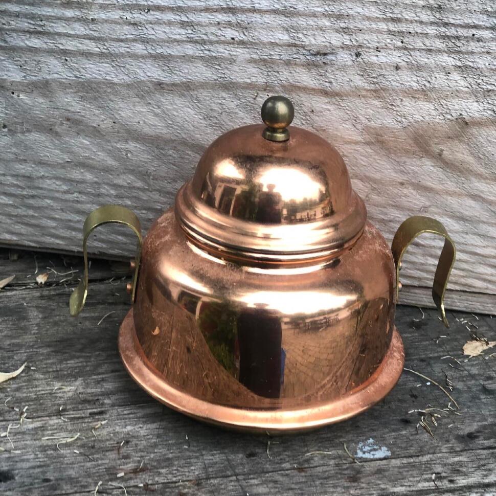 Сахарница 11 см медь латунь ручная работа Норвегия