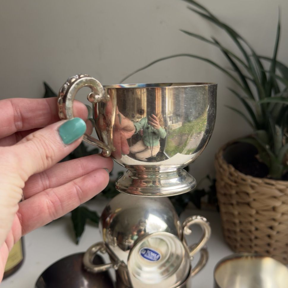 Чашка кружка Towle 200 мл мельхиор серебрение