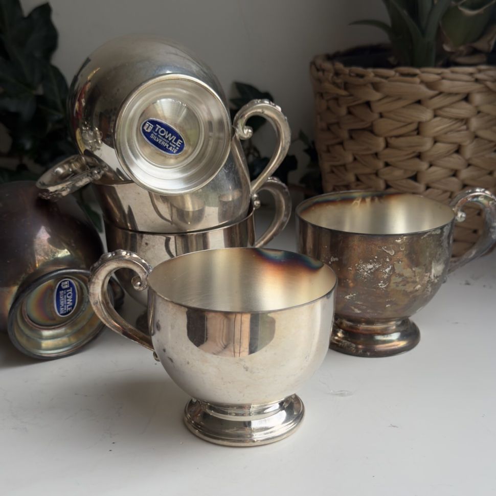 Чашка кружка Towle 200 мл мельхиор серебрение