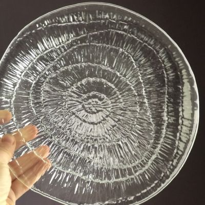Тарелка Спираль Pukeberg 24 см хрусталь Швеция