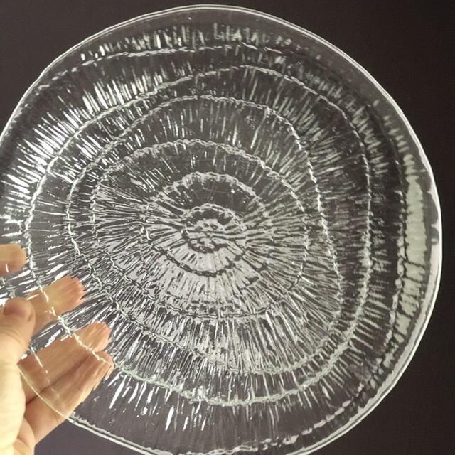 Тарелка Спираль Pukeberg 24 см хрусталь Швеция