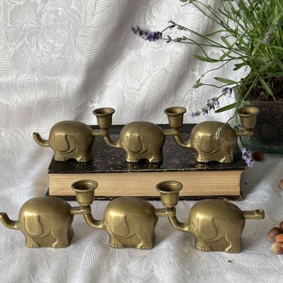 Подсвечник Слон на пять свечей трансформер латунь