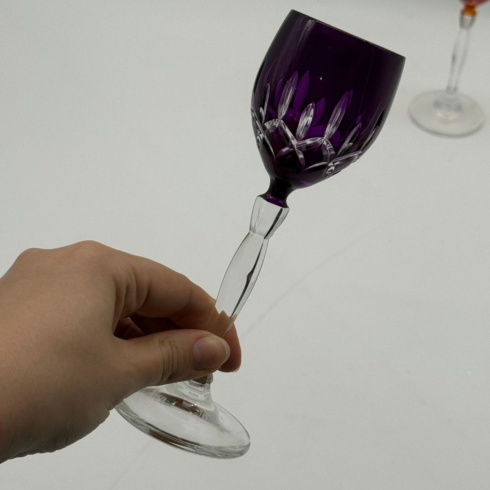 Рюмка Тюльпан набор 4 шт. 75 мл цветной хрусталь Германия