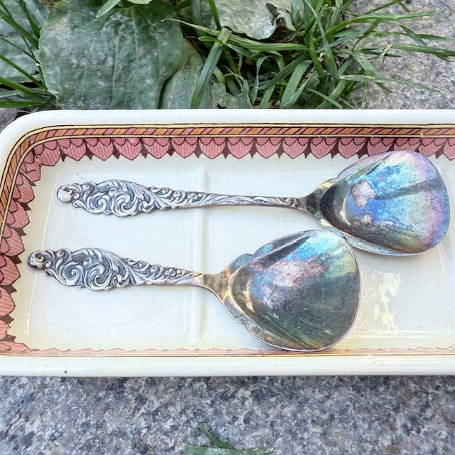 Ложка совок 10 см серебрение