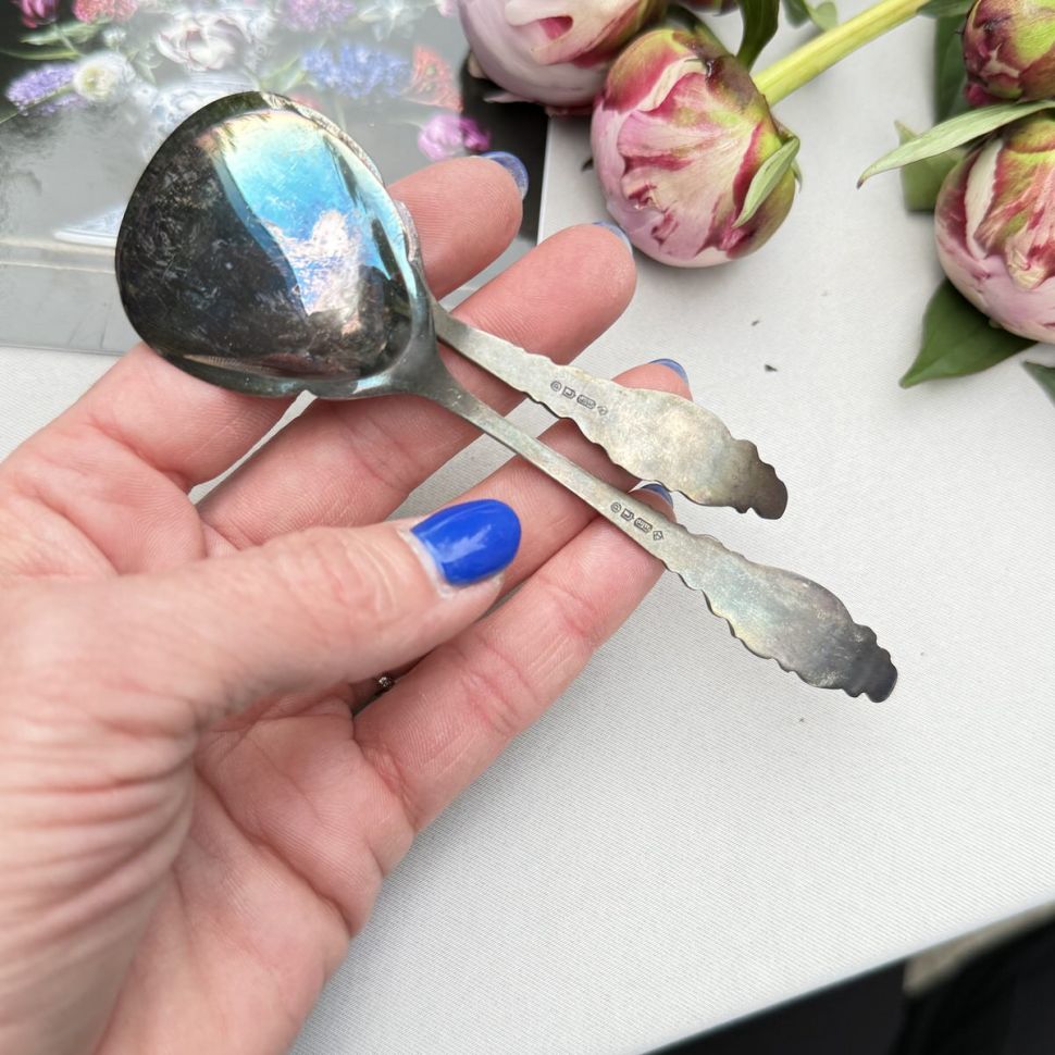 Ложка совок 10 см серебрение  