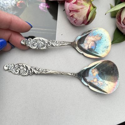 Ложка совок 10 см серебрение  