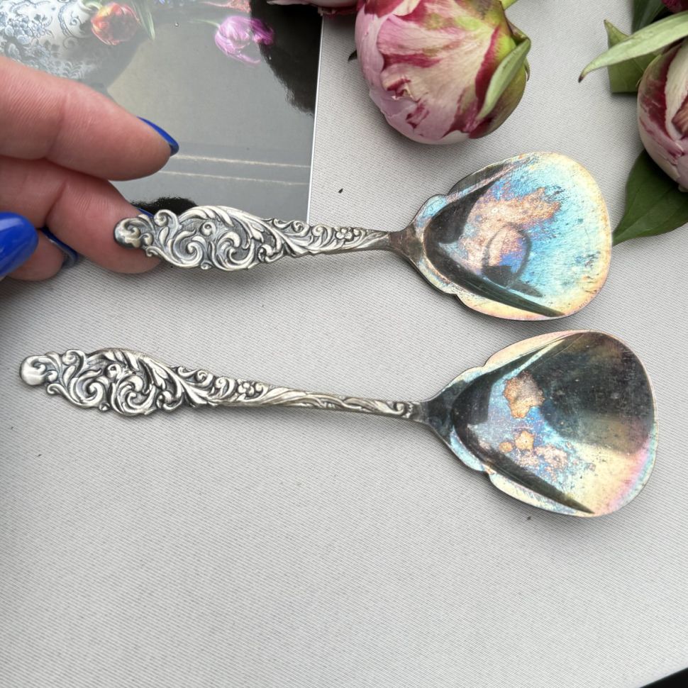 Ложка совок 10 см серебрение  