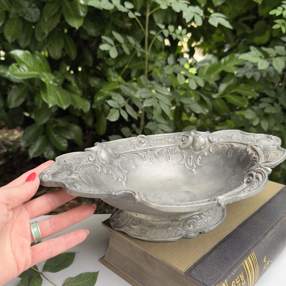 Фруктовница 32 см олово Франция 