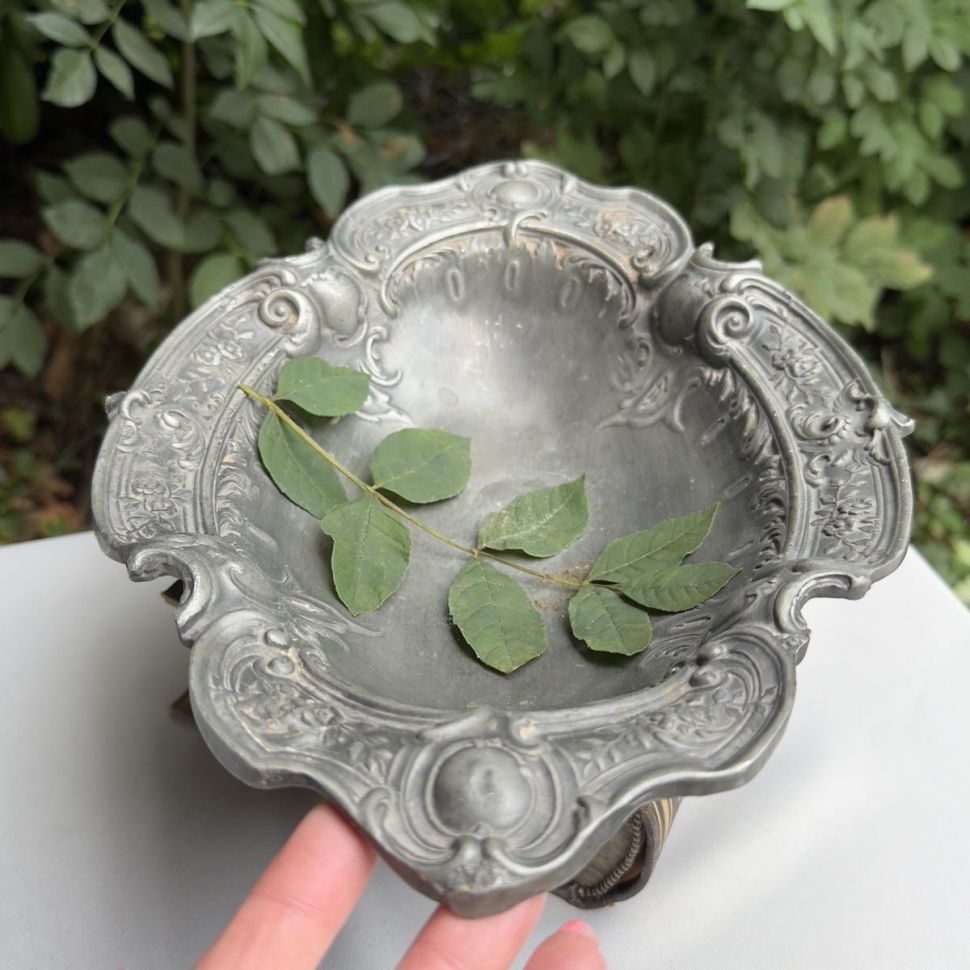 Фруктовница 32 см олово Франция 