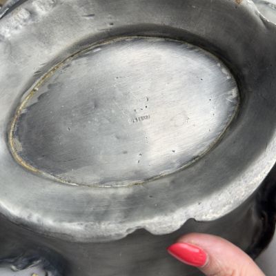 Фруктовница 32 см олово Франция 