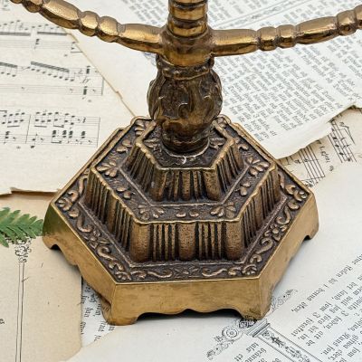 Подсвечник менора 28 см Gnosjo латунь Швеция