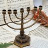 Подсвечник менора 28 см Gnosjo латунь Швеция