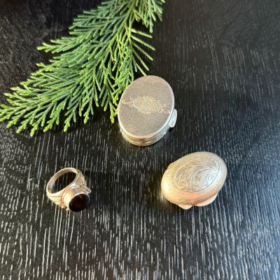 Таблетница локет 3,5 см серебро