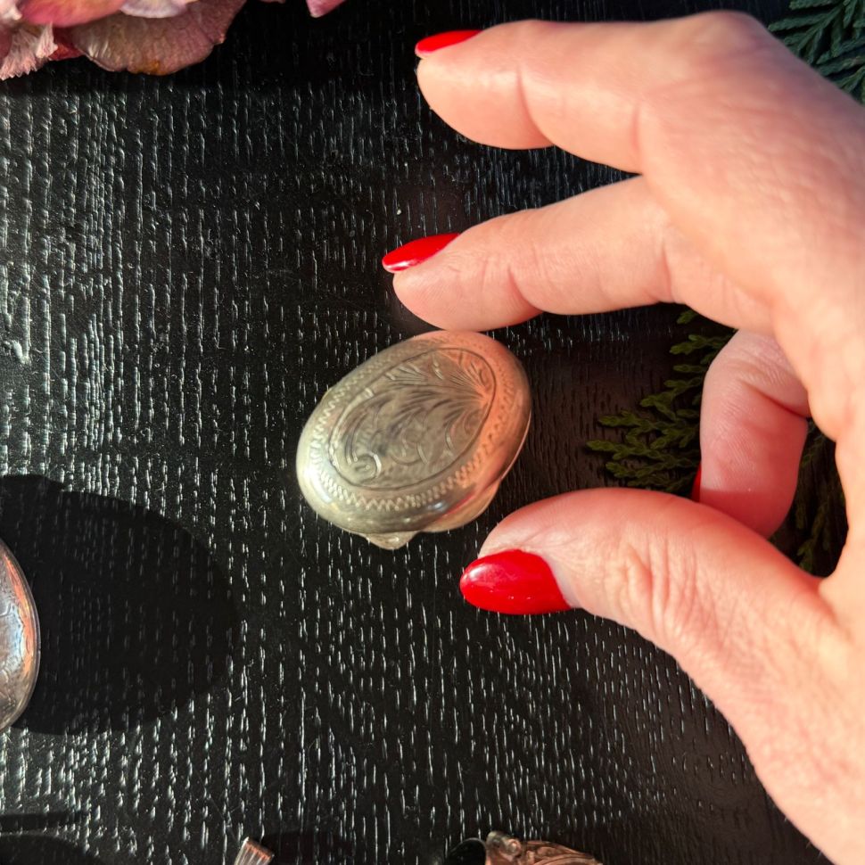 Таблетница локет 3,5 см серебро