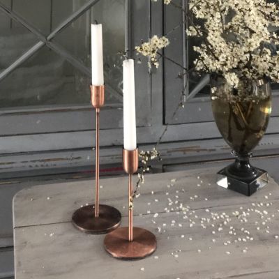 Подсвечник высокий 23 см сплав под медь